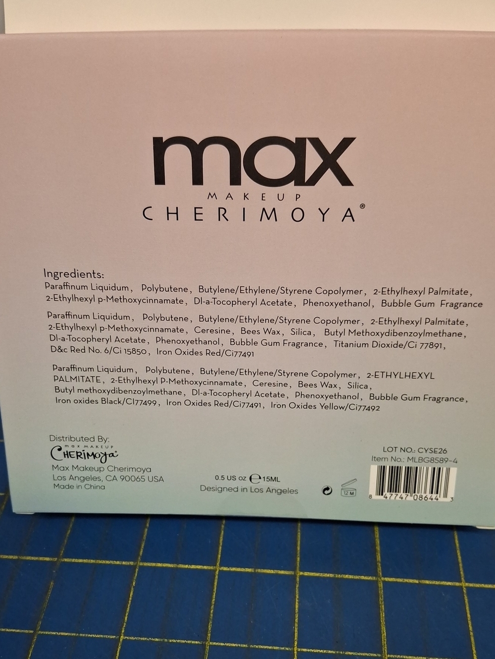 Max Make Up Cherimoya High Shine. Jelly Bubblegum Flavored Lip gloss New - Picture 2 of 2